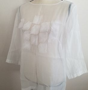 Nic + Zoe Sheer Top Size Large